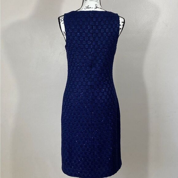 St. John Check Knit Sequin Dress size 4 - Picture 8 of 13
